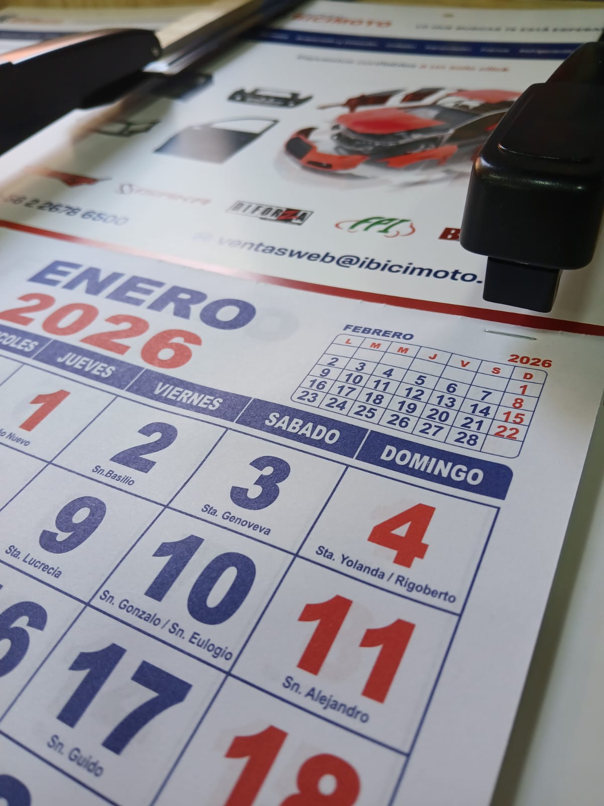 Calendario de pared